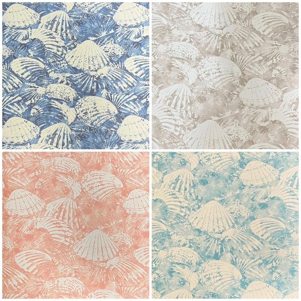 18 Large Crafts Wallpaper Sheets Inspired By The Ocean- Waves & Shells - DIY